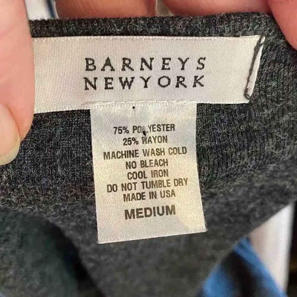Barneys New York Knit Ruched Dress Dolman Sleeve M